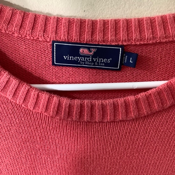 Vineyard Vines Men's Knit Crewneck Sweater in Coral - Picture 3 of 6
